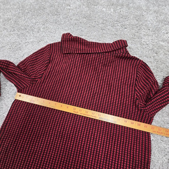 Habitat Sweater Womens Large Red‎ Black Long Sleeve Tunic Cowl Neck Stretch - Picture 9 of 12
